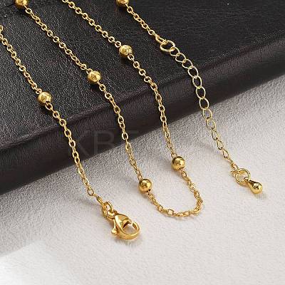 Brass Satellite Chains Necklaces for Women NJEW-D302-28G-1