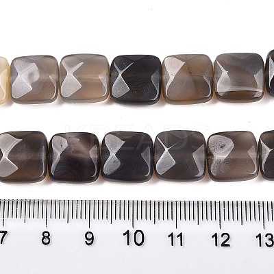 Natural Grey Agate Beads Strands G-T138-163-1