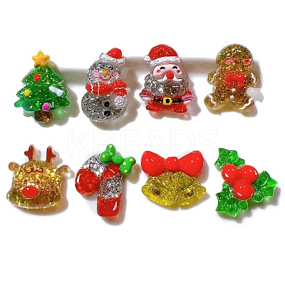 Christmas Theme Transparent Resin Cabochones PW-WG91FD0-01-1