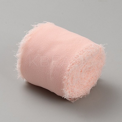 5M Polyester Frayed Ribbons SRIB-TAC0002-10B-1