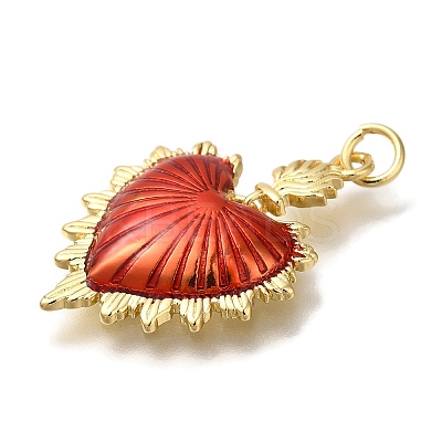 Rack Plating Brass Enamel Pendants KK-I720-27G-03-1