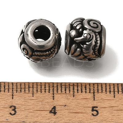 304 Stainless Steel European Beads STAS-D191-13E-AS-1