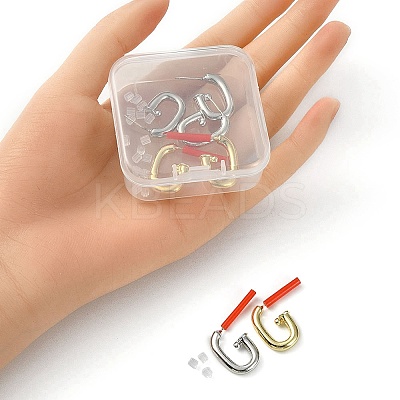 8Pcs 2 Colors Rack Plating Alloy Stud Earring Findings FIND-YW0003-82A-1