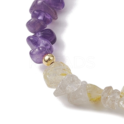 12Pcs 12 Styles Constellations Guardian Gemstone Stretch Bracelets BJEW-JB11108-1
