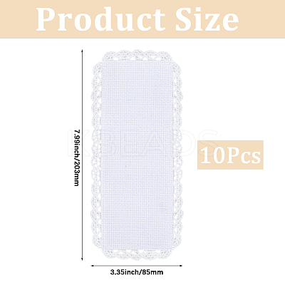 10Pcs Linen Aida Cloth Bookmarks for Cross Stitch Making DIY-CY0001-77-1