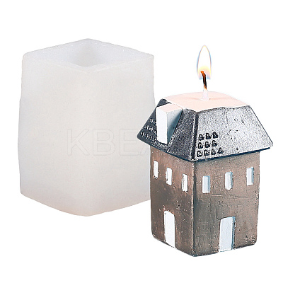 Christmas Theme DIY House Candle Silicone Molds LS-DIY-G049-02-1