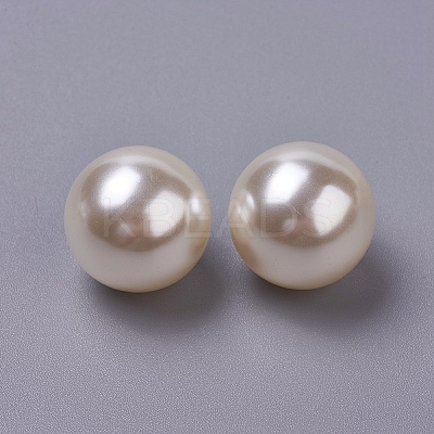 ABS Plastic Imitation Pearl Beads OACR-TAC0001-01B-1