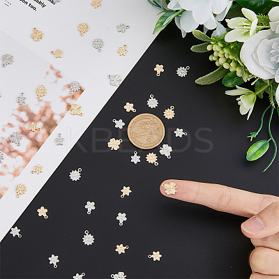 48Pcs 8 Style Rack Plating Brass Charms KK-HY0001-48-1