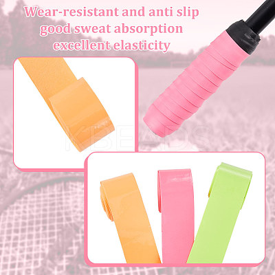 9Pcs 3 Colors PU Leather Anti-slip Tennis Racquet Overgrip DIY-CN0002-75-1