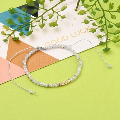Adjustable Nylon Thread Braided Bead Bracelets BJEW-JB05528-02-1