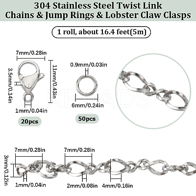 DIY Chain Necklace Barcelet Making Kit DIY-SC0022-12-1