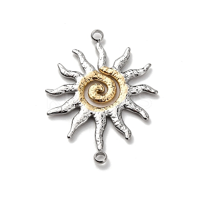 Two Tone 304 Stainless Steel Sun Connector Charms STAS-A121-03P-1
