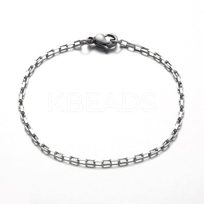 Tarnish Resistant 316 Surgical Stainless Steel Box Chain Bracelets LS-X-BJEW-JB01865-1
