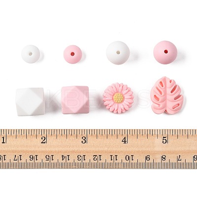30Pcs Food Grade Eco-Friendly Silicone Beads SIL-FS0001-26B-1