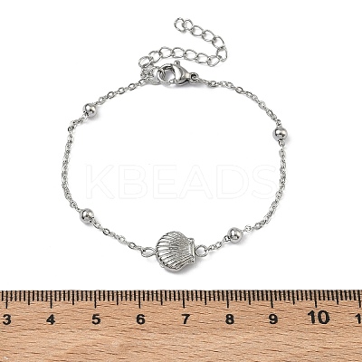 Marine Life Theme 304 Stainless Steel Link Bracelets BJEW-F534-02P-1