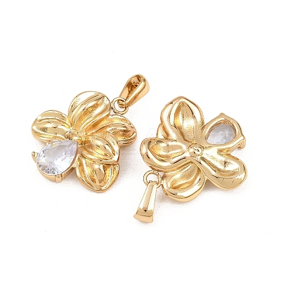 304 Stainless Steel Rhinestone Pendants STAS-P438-34G-1