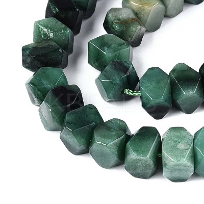Natural Fuchsite Beads Strands G-D091-A27-1