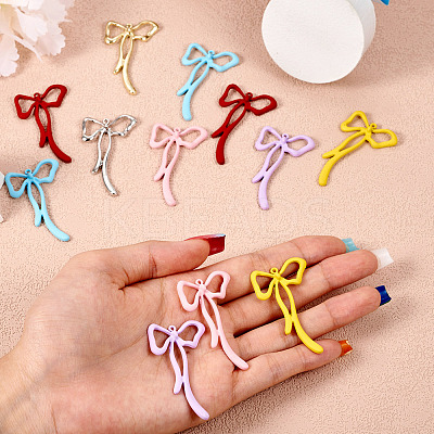 14Pcs 7 Colors  Spray Painted Alloy Pendants FIND-TA0004-71-1