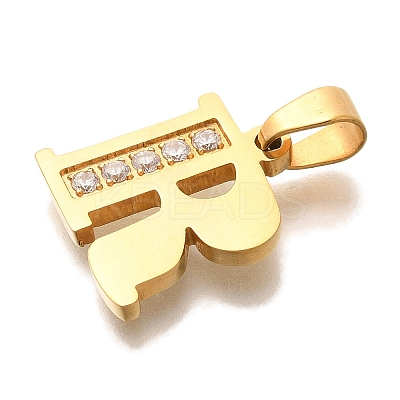 Ion Plating(IP) 304 Stainless Steel Rhinestone Pendants STAS-U035-01G-R-1