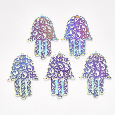 Ion Plating(IP) 304 Stainless Steel Filigree Big Pendants STAS-S108-45-1