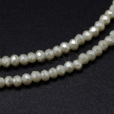 Faceted Rondelle Full Rainbow Plated Electroplate Glass Beads Strands X-EGLA-M004-2mm-A17-1