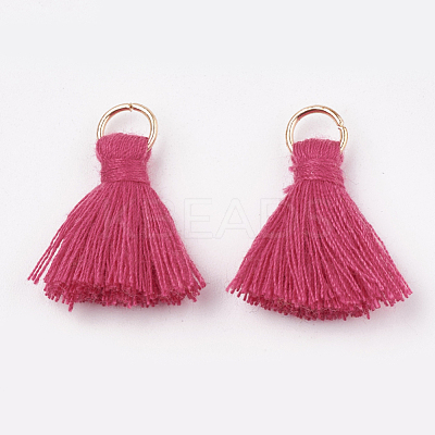 Polycotton(Polyester Cotton) Tassel Pendant Decorations X-FIND-S280-07-1