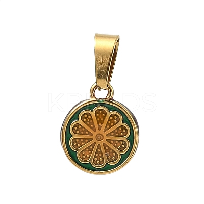 304 Stainless Steel Enamel Fruit Vegetable Charms STAS-F336-02K-G-1