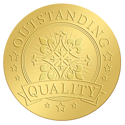 Plastic Self Adhesive Gold Foil Embossed Stickers DIY-WH0211-221-1