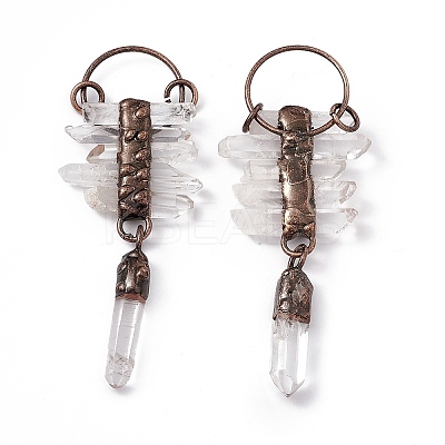 Natural Quartz Crystal Pendants G-D483-03AB-1