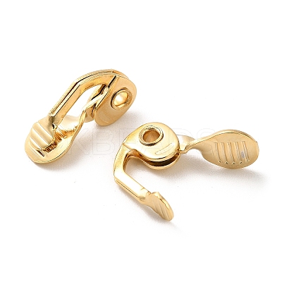 Brass Clip-on Earring Findings KK-F907-09G-1