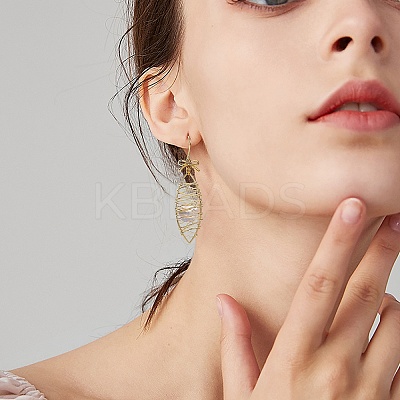 Eco-Friendly Horse Eye Iron Pendants Dangle Earrings EJEW-PH01401-02-1