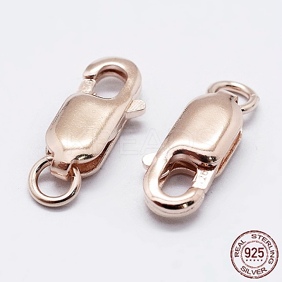 925 Sterling Silver Lobster Claw Clasps STER-K167-075A-RG-1
