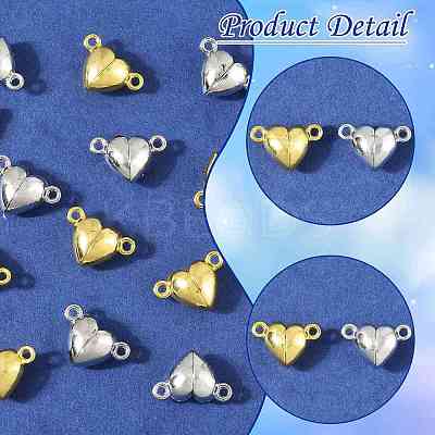 10 Bags Alloy Magnetic Clasps with Loops FIND-FS0004-88G-1