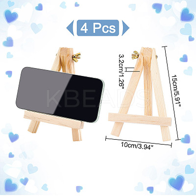 Foldable Wood Triangle Easel WOOD-WH0034-52A-1