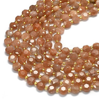Natural Peach Moonstone Beads Strands LS-G-C116-A10-02-1