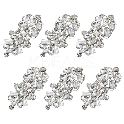 6Pcs Glass and Alloy DIY Clothing Accessories DIY-FG0008-13A-1