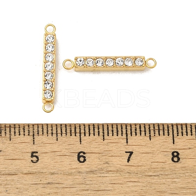 Ion Plating(IP) 304 Stainless Steel Crystal Rhinestone Connector Charms STAS-S131-08G-1