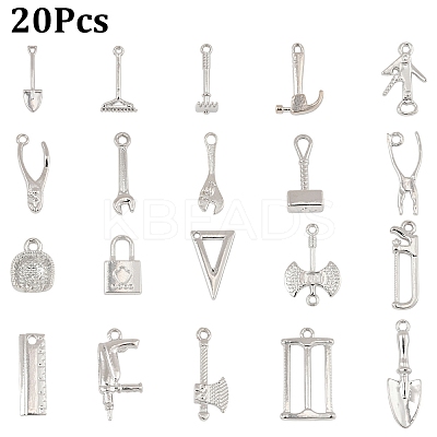 20Pcs 20 Style Rack Plating Alloy Pendants FIND-YW0007-52-1