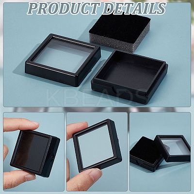Square Plastic Loose Diamond Display Boxes CON-WH0092-61B-01-1