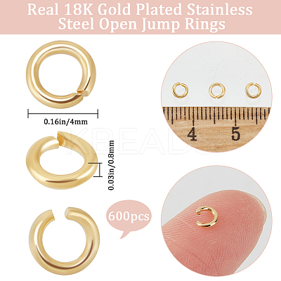600Pcs 304 Stainless Steel Open Jump Rings STAS-BBC0004-96C-1