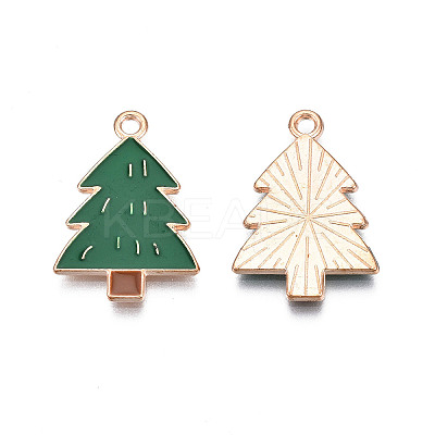 Christmas Style Alloy Enamel Pendants X-ENAM-Q442-66-1