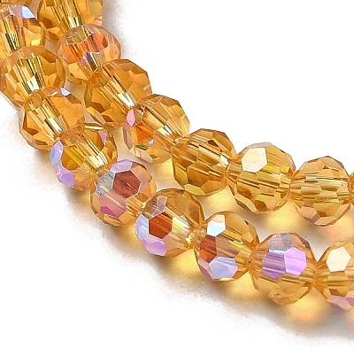 Electroplate Transparent Glass Beads Strands EGLA-A035-T3mm-L17-1