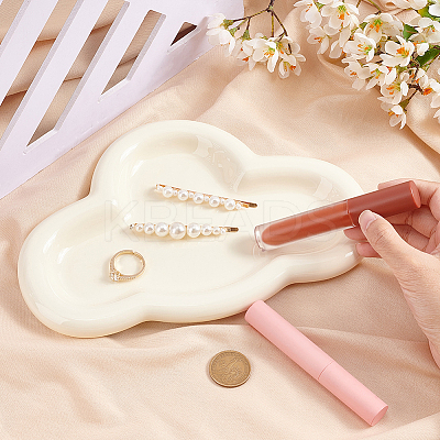Porcelain Jewelry Dish Tray DJEW-WH0039-87-1