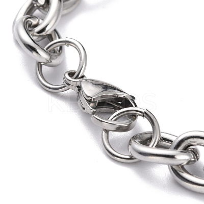 Tarnish Resistant 304 Stainless Steel Figaro Chain Bracelets LS-BJEW-E271-05P-1