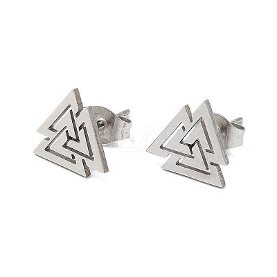 Non-Tarnish 304 Stainless Steel Stud Earrings EJEW-K285-08P-1