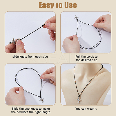 20Pcs Adjustable Waxed Cord Necklace Making AJEW-DC0003-45A-1