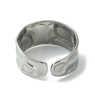 Non-Tarnish 304 Stainless Steel Open Cuff Ring LS-RJEW-L110-019P-1