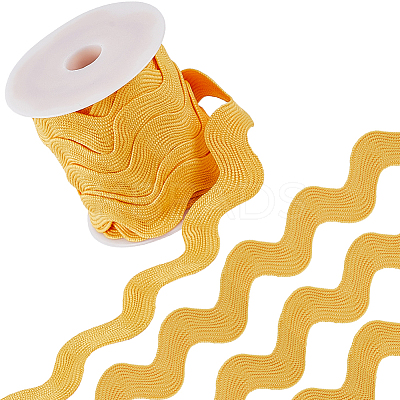 9 Yards Polyester Wavy Fringe Trim Ribbon OCOR-XCP0002-94F-1