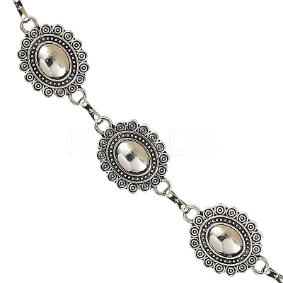 Oval Link Chain Waist Chains AJEW-CJC0006-03AS-1