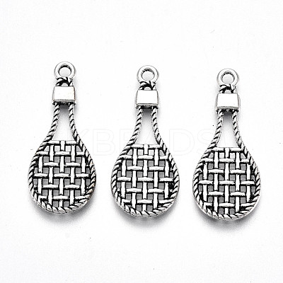 Tibetan Style Alloy Pendants TIBE-S323-081AS-RS-1